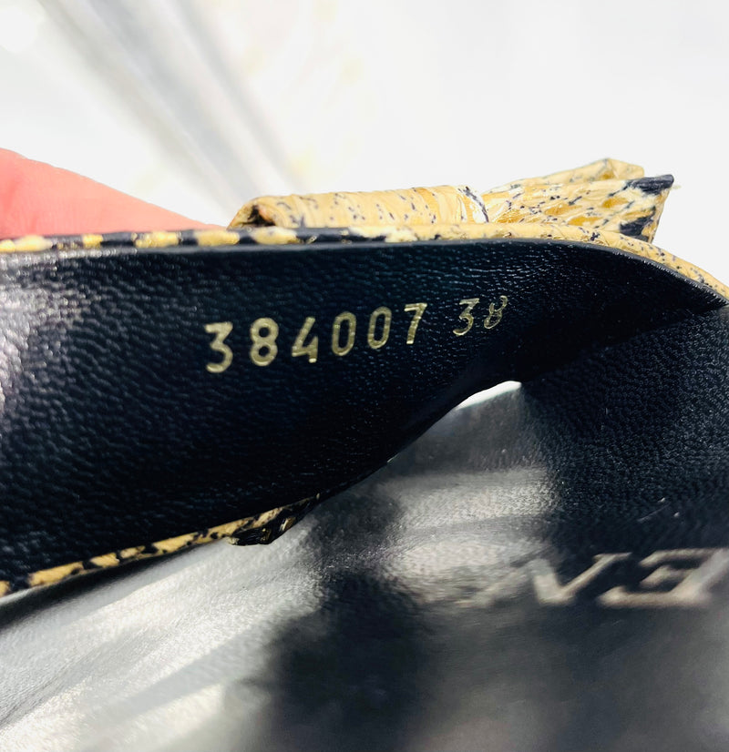 Alexander McQueen Snakeskin Slides. Size 38
