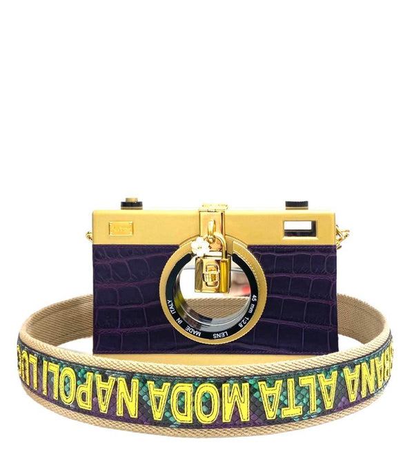 Dolce & Gabbana Crocodile Skin Camera Bag