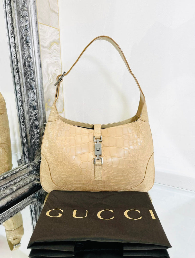 Gucci Soft Crocodile Skin Jackie Bag