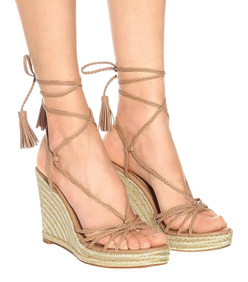 Aquazurra Leather Wedges. Size 37.5
