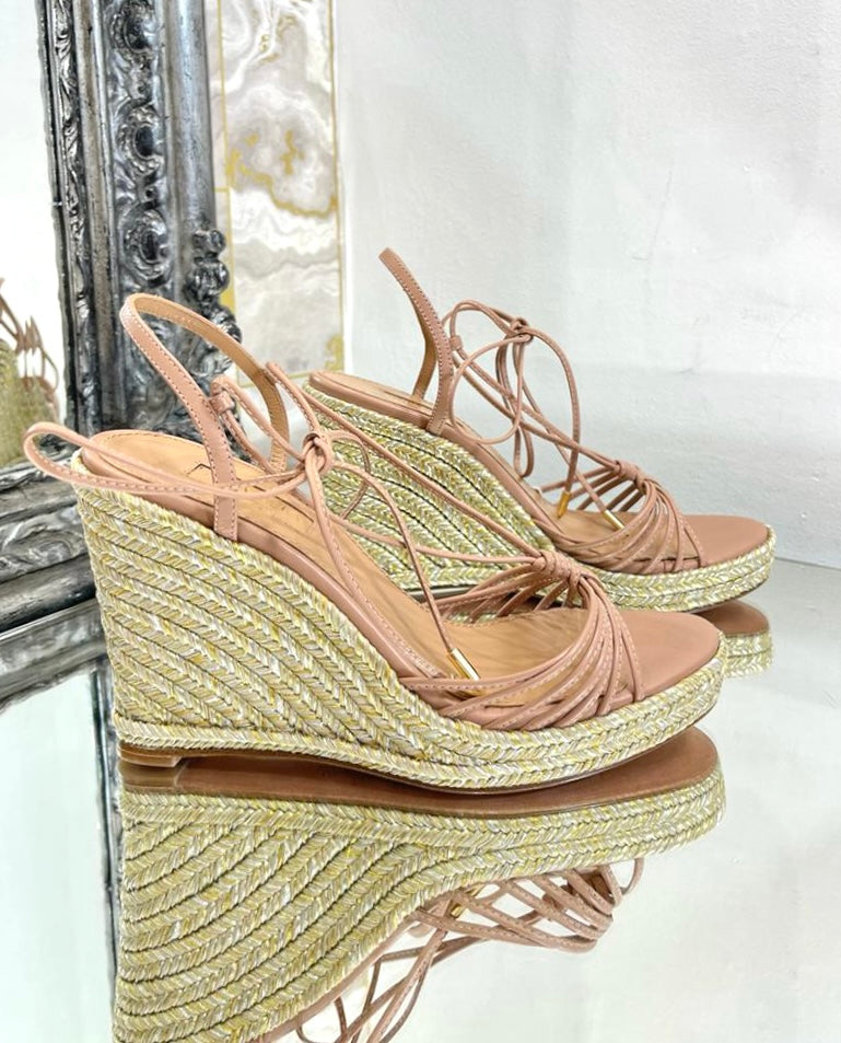 Aquazurra Leather Wedges. Size 37.5