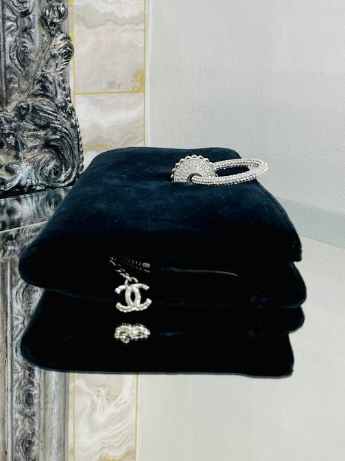 Chanel Velvet & Crystal Clutch Bag