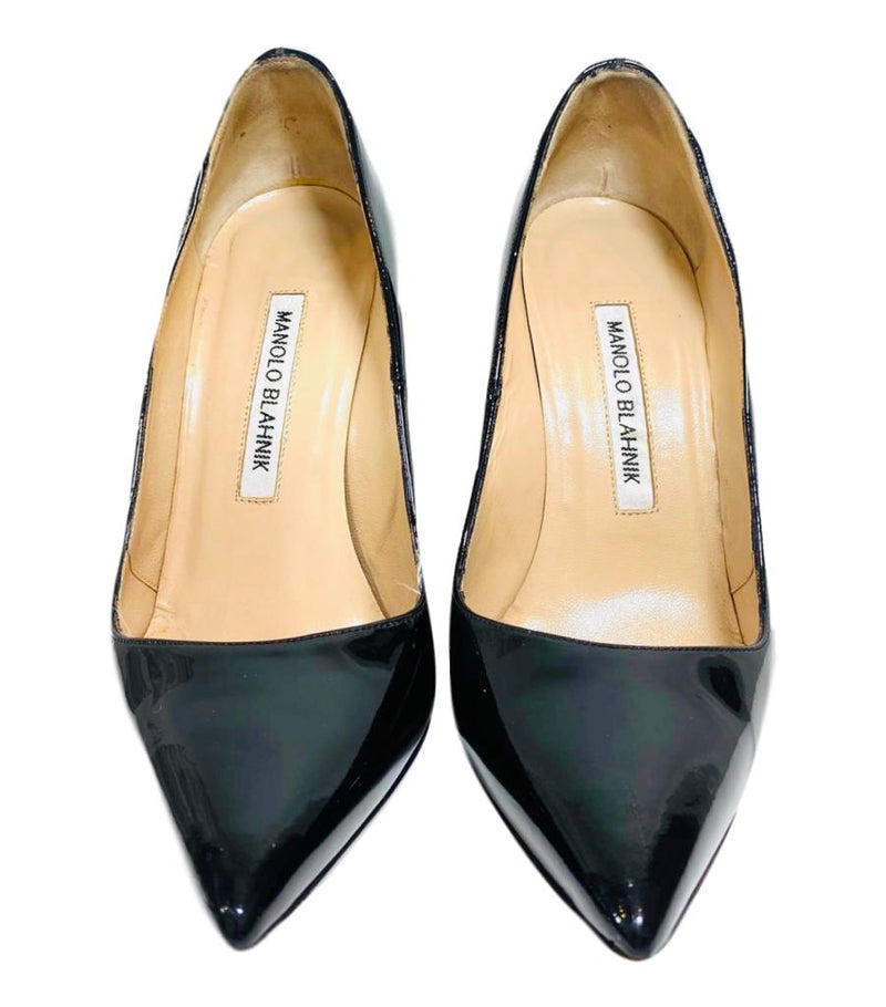 Manolo Blahnik Patent Leather Heels. Size 35.5