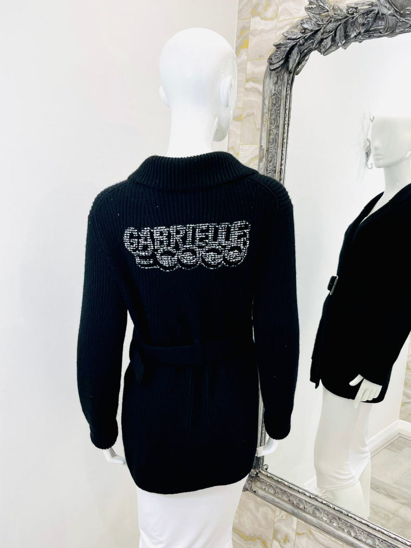 Chanel Cashmere' Gabrielle Coco' Logo Cardi/Coat. Size 40FR