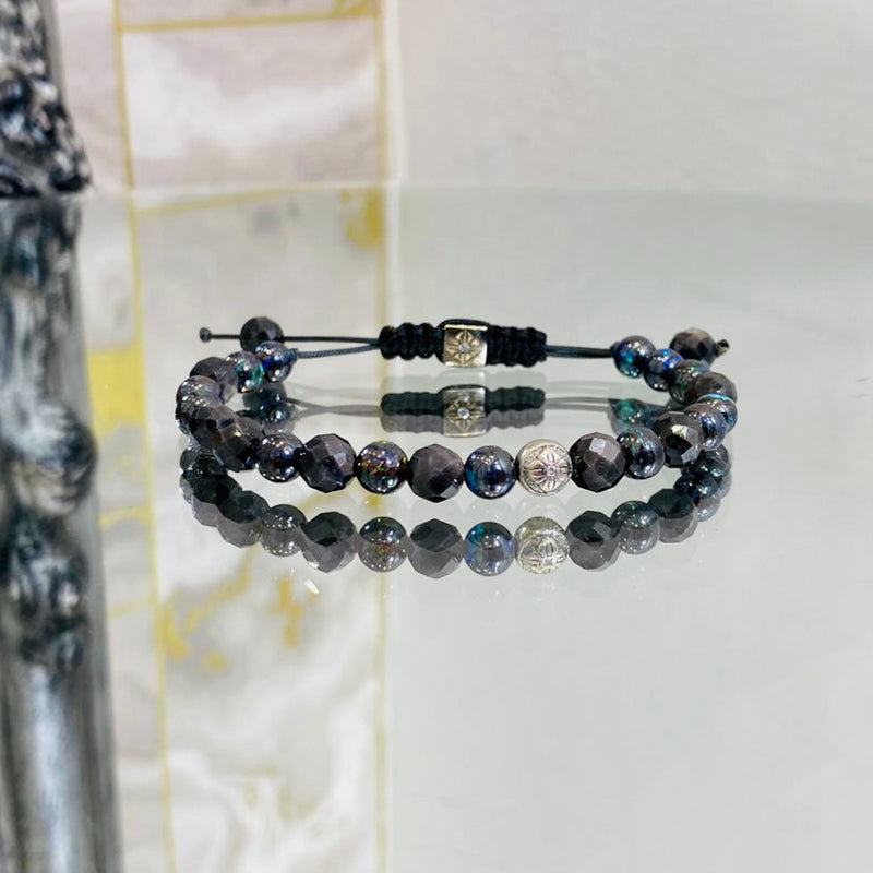 Shamballa Jewels Bracelet 18k White Gold with Opal & Sapphire