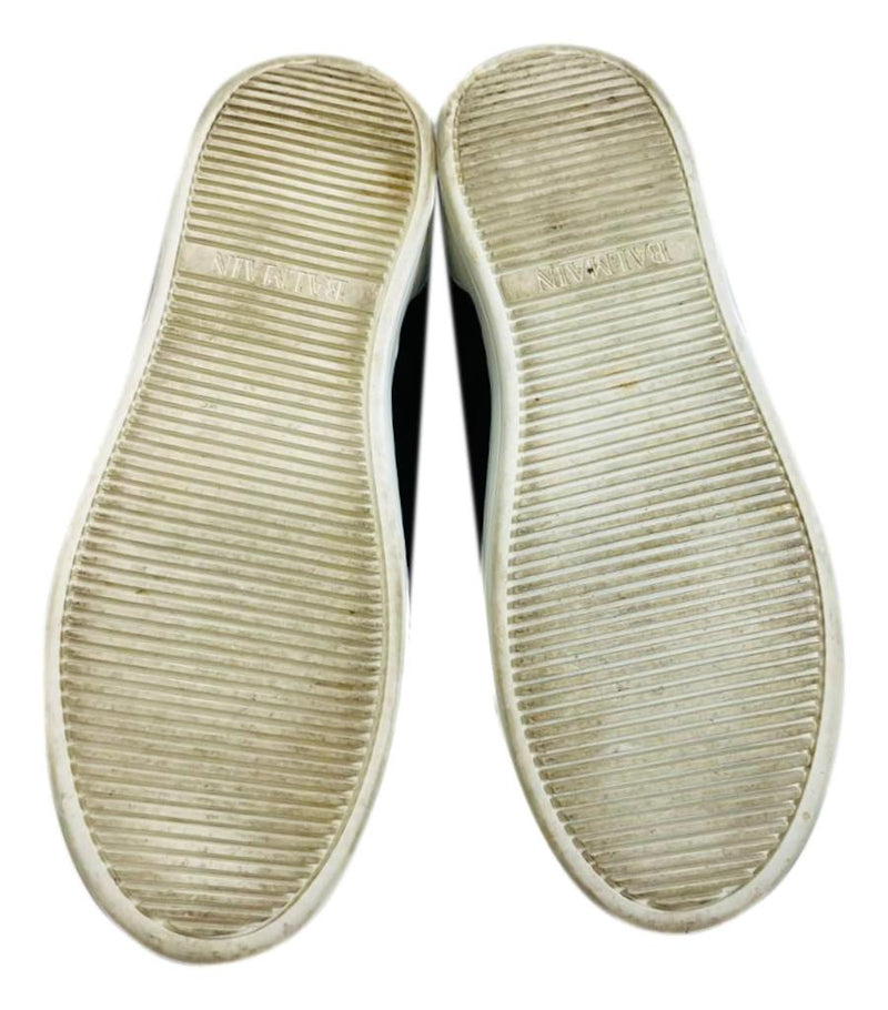 Balmain Suede & Shearling Sneakers. Size 41