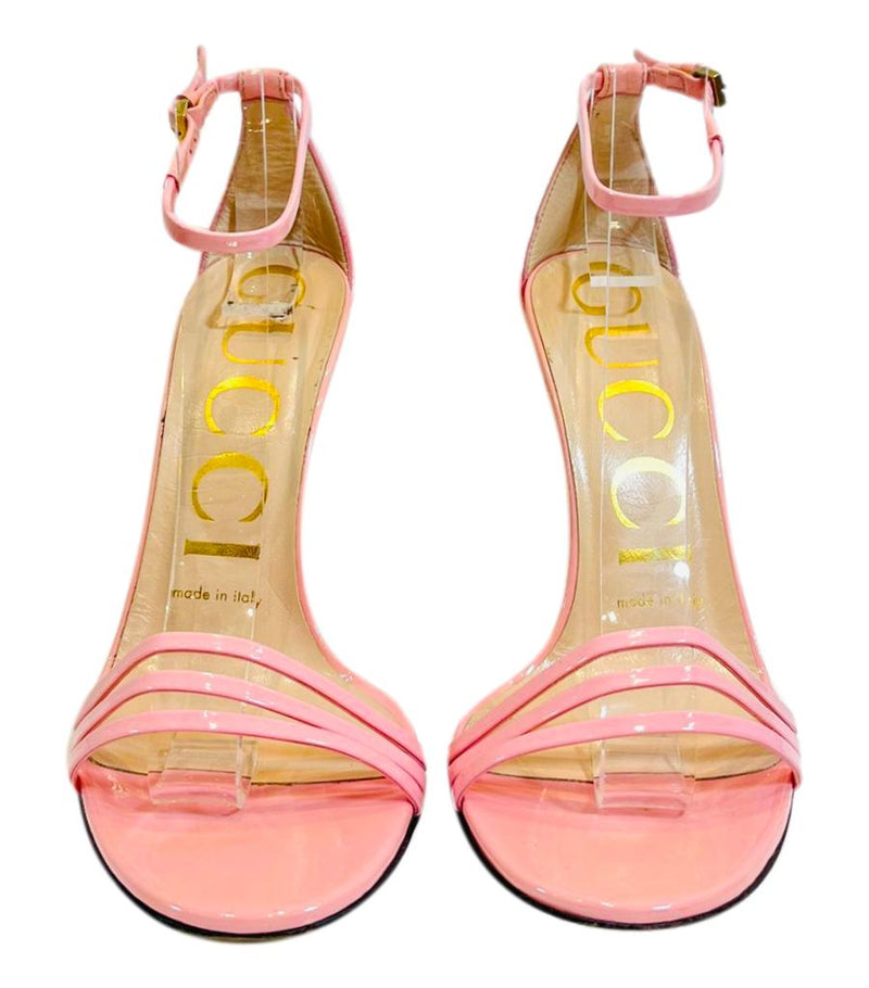 Gucci Patent Leather Strappy Sandals. Size 35.5