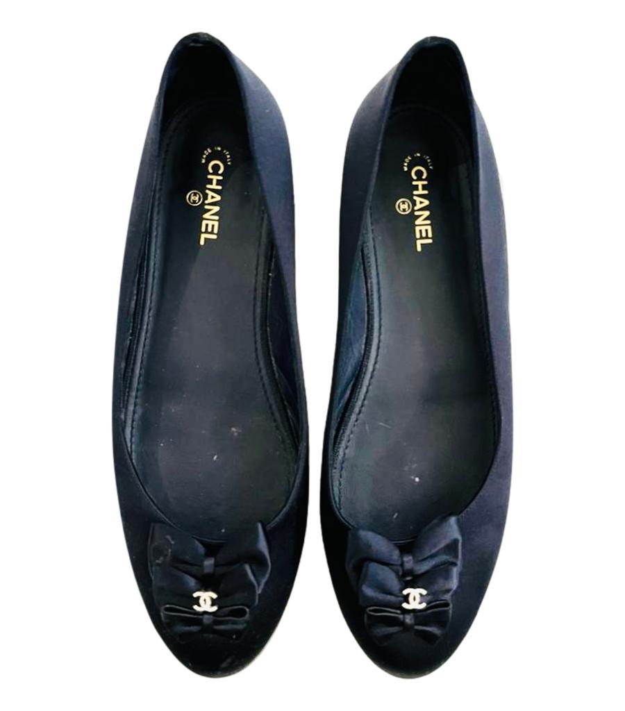 Chanel Satin CC Logo Ballet Flats – Recess