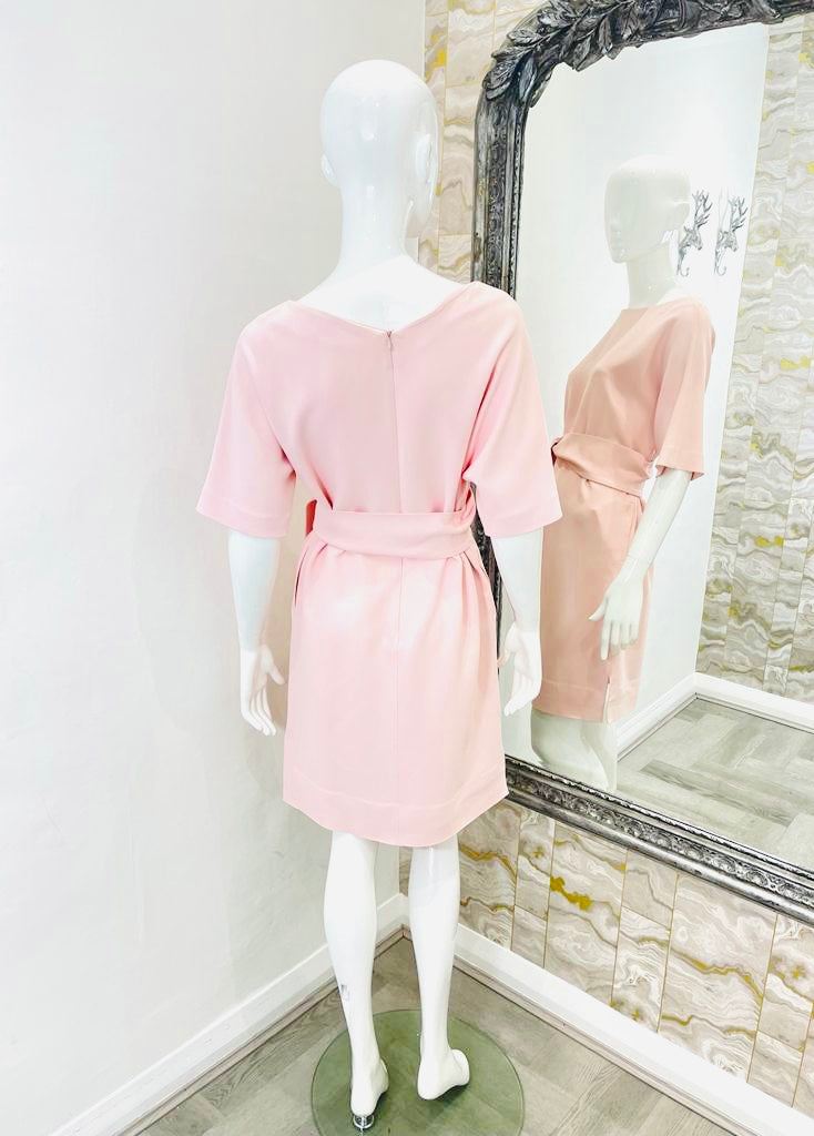 Osman Crepe Belted Dress. Size 10UK