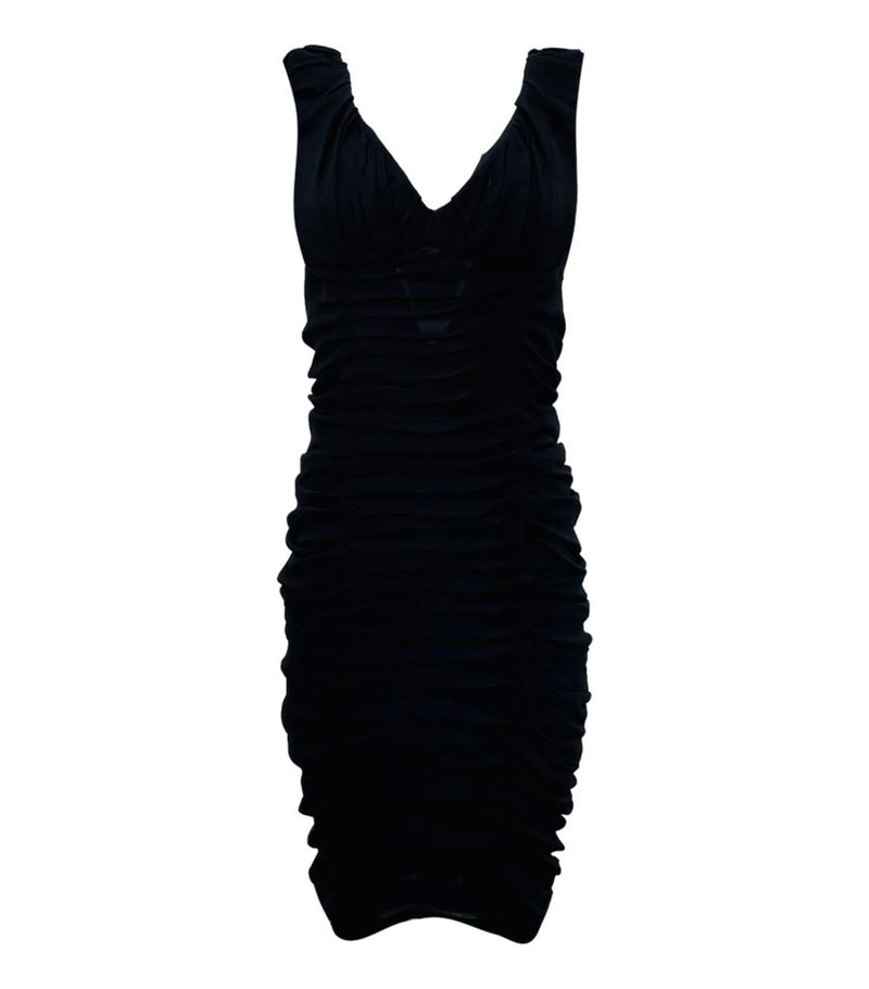 Yves Saint Laurent Silk Ruched Dress. Size 38FR