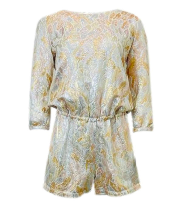 Vanessa Seward Silk & Lurex Playsuit. Size 38FR