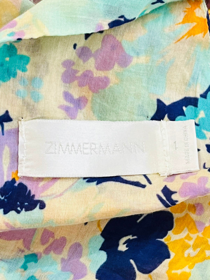 Zimmermann Cotton Voile Playsuit. Size 1