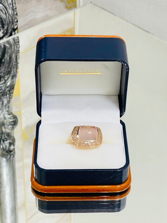Valente 18k Rose Gold Icy Jadeite & Diamond Ring