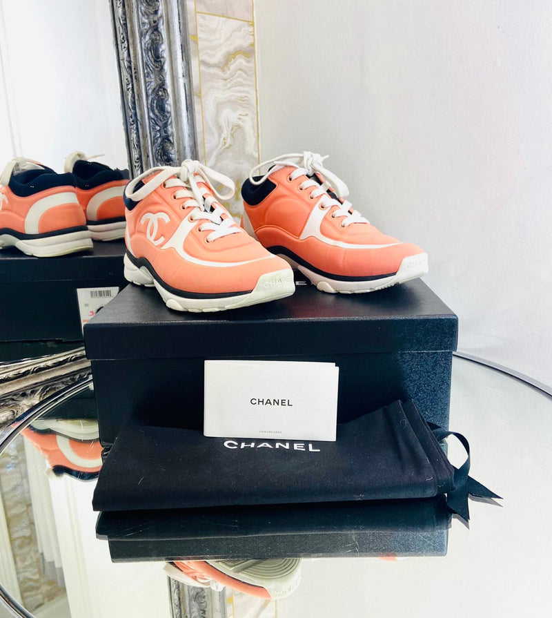 Chanel 'CC' Logo Trainers. Size 36
