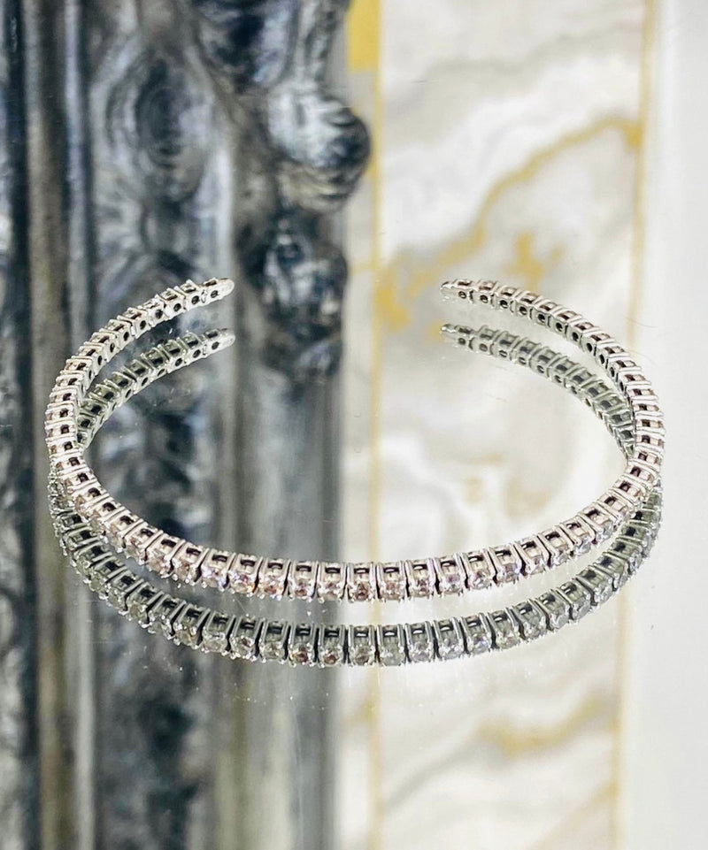 Platinum Diamond Flexible Tennis Bangle