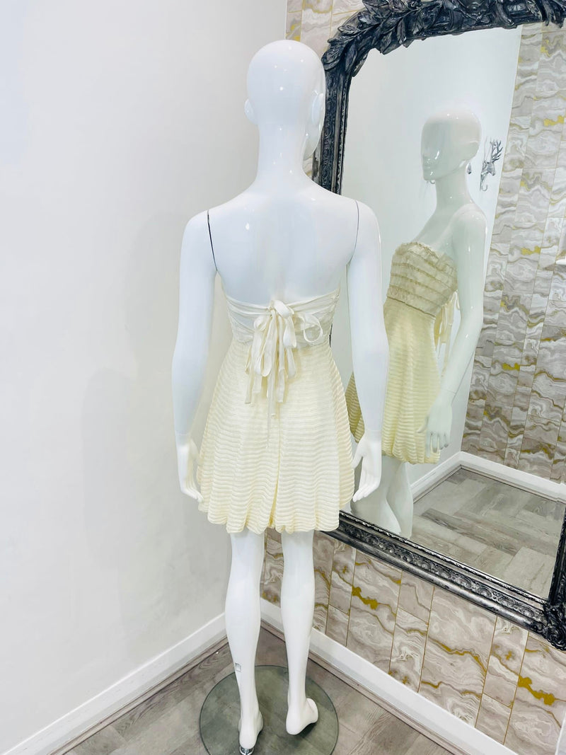 Pepa Pombo Strapless Mini Dress. Size S
