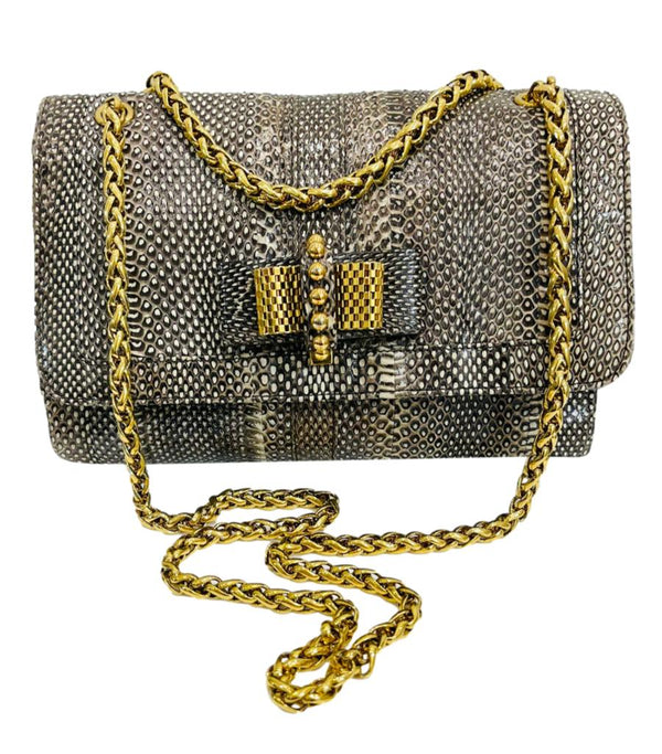 Christian Louboutin Python Skin Sweet Charity Bag