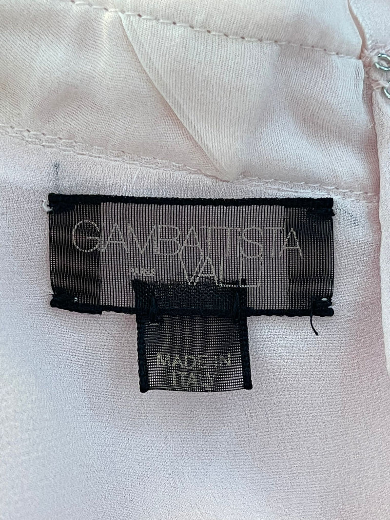 Giambatista Valli Silk & Embroidered Georgette Blouse. Size 38IT