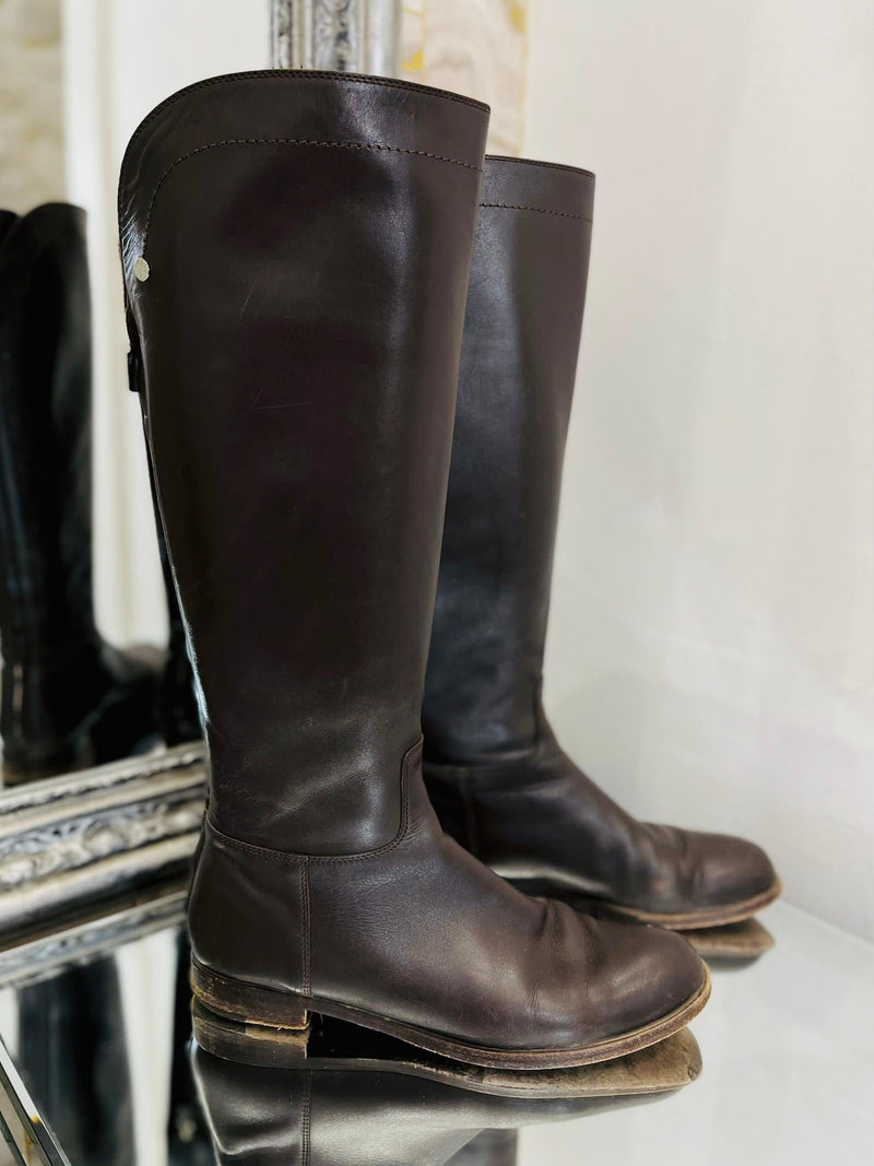 Loro Piana Leather Riding Boots. Size 40