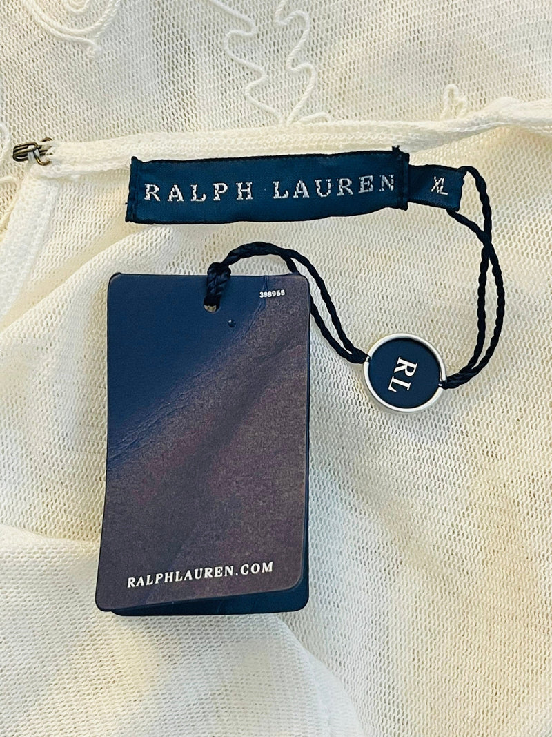 Ralph Lauren Cotton/Lace Top. Size XL