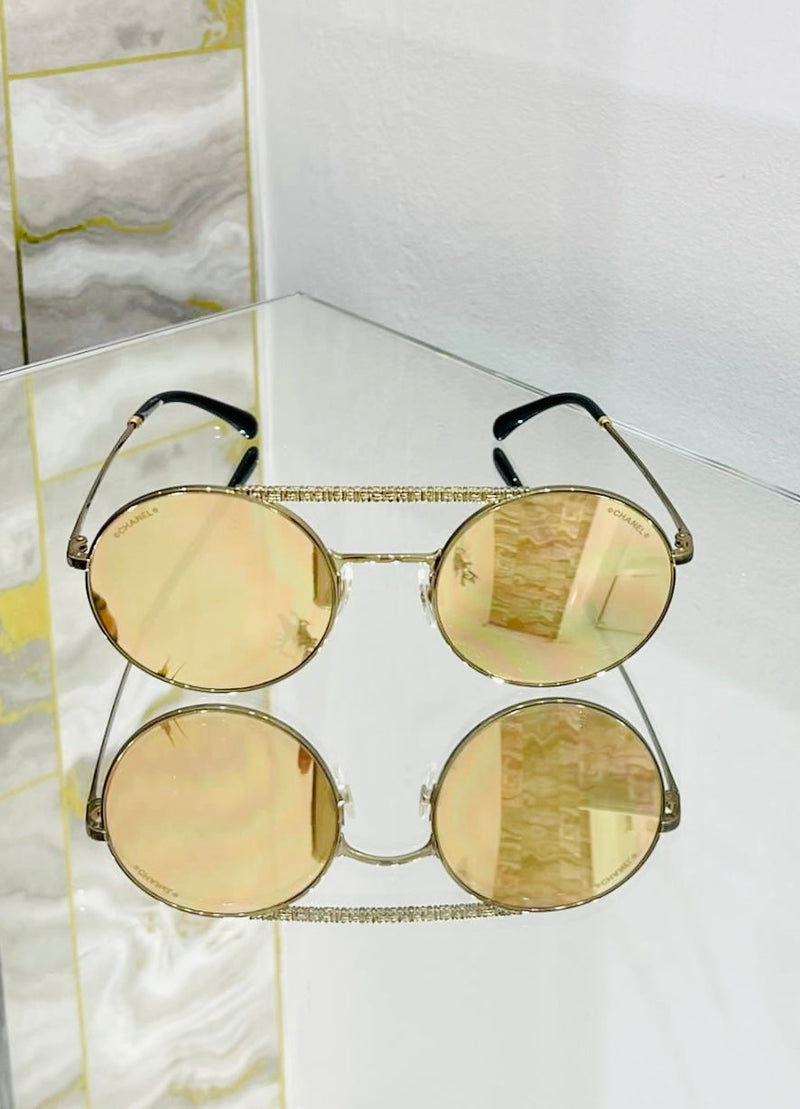 Chanel Mirrored Round Sunglasses