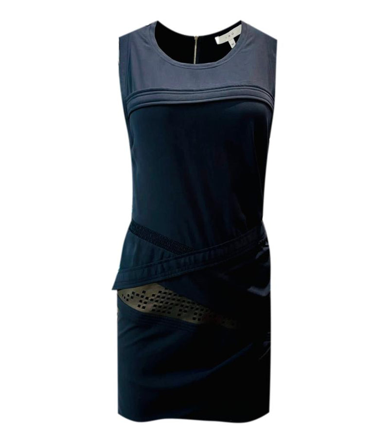 Iro Leather Trim Mini Dress. Size 40IT