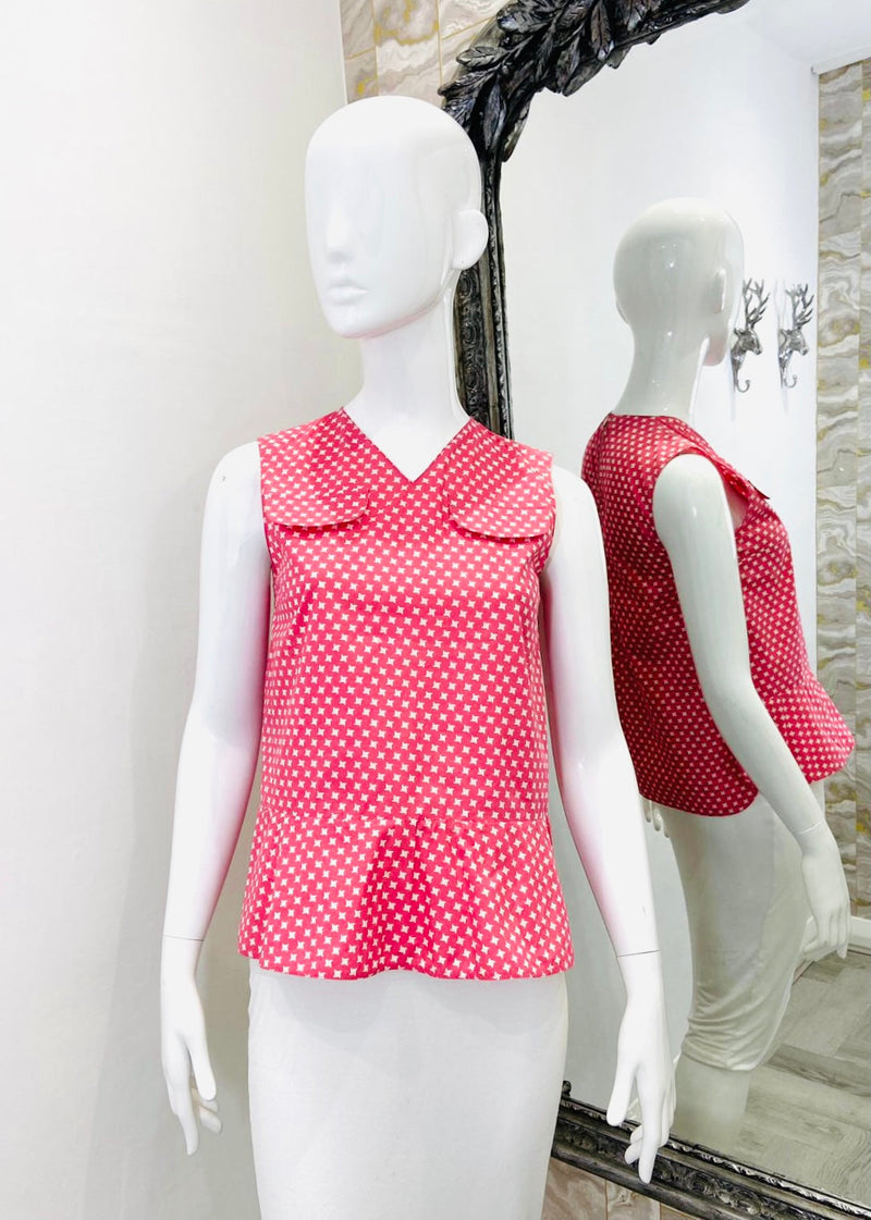 Marni Cotton Peplum Top. Size 40IT