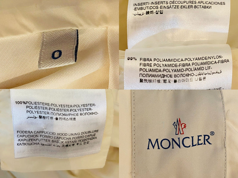 moncler rain hooded jacket peplum back zip snap drawstrings logo patch pockets size 0 xxs xs fashion designer brands preloved preowned luxury luxurious consignment