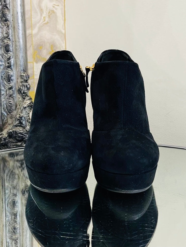 YSL Suede Anklet Boots. Size 40