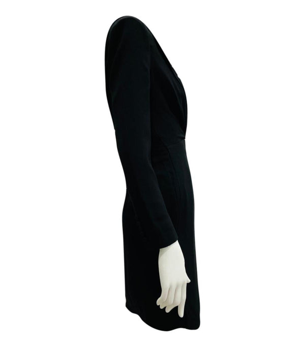 Saint Laurent Ruched Dress. Black Size 36FR