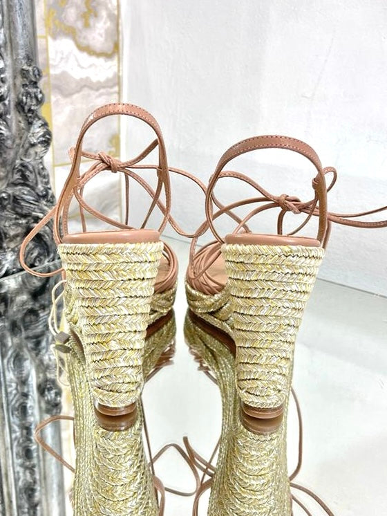 Aquazurra Leather Wedges. Size 37.5