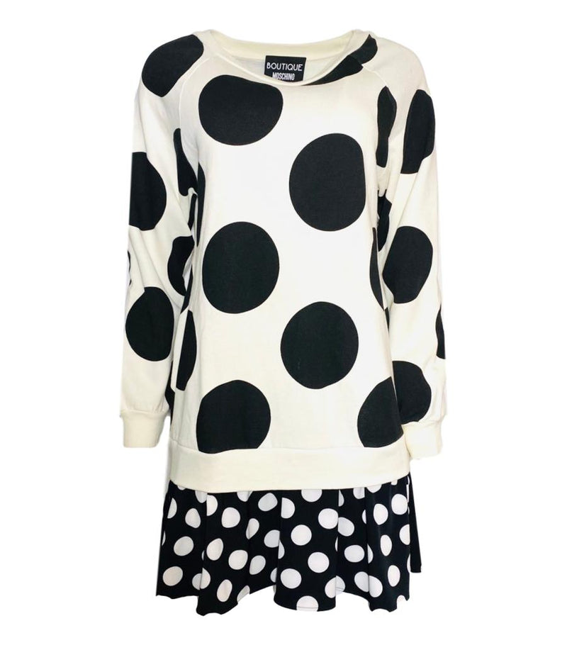 Moschino Boutique Cotton Polka Dot Dress. Size 38IT