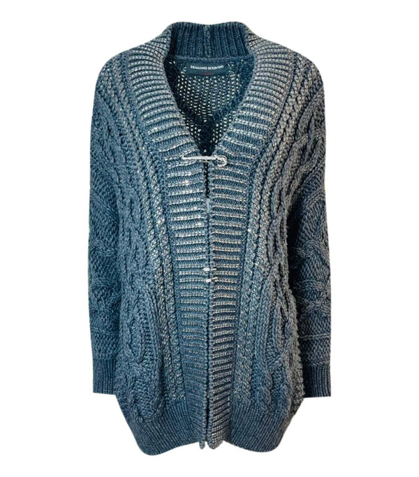 Ermanno Scervino Wool & Crystal Embellished Cardigan. Size M