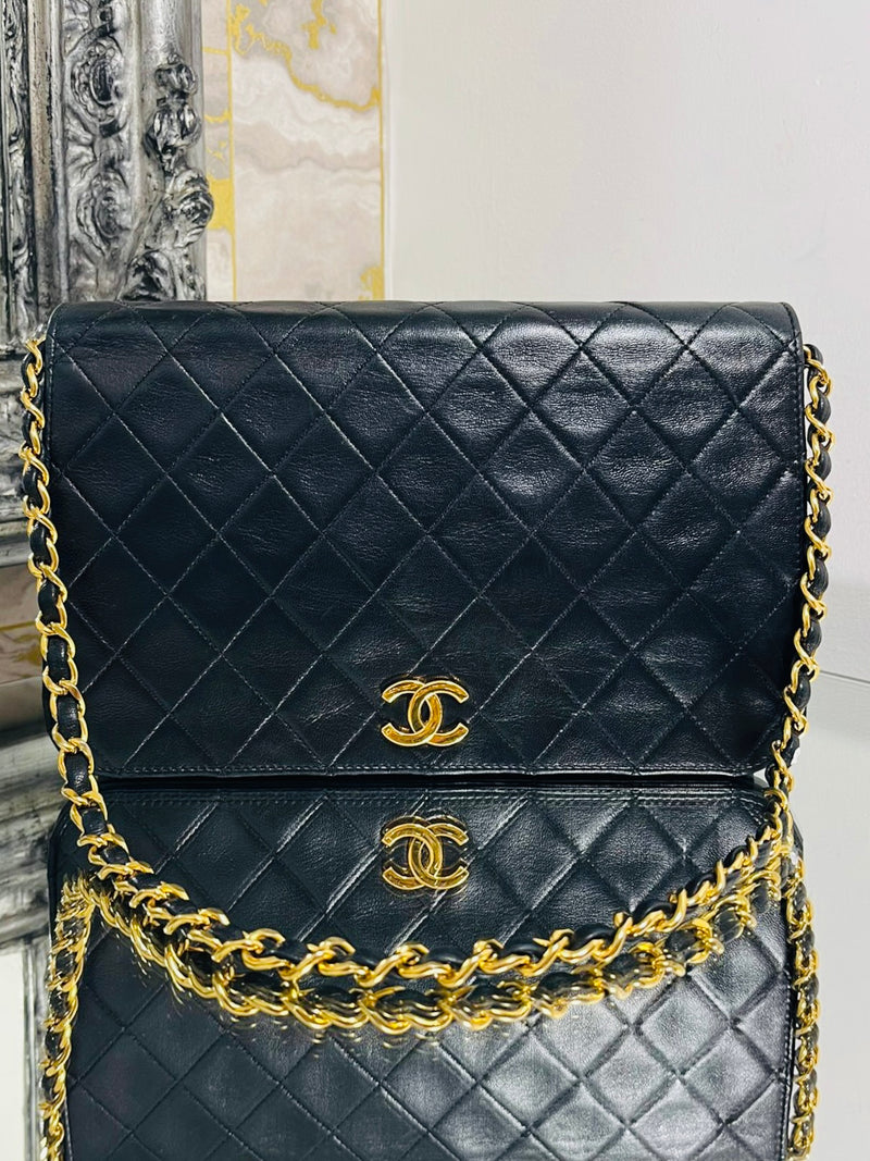 Chanel Vintage Leather Timeless Single Flap Leather Bag