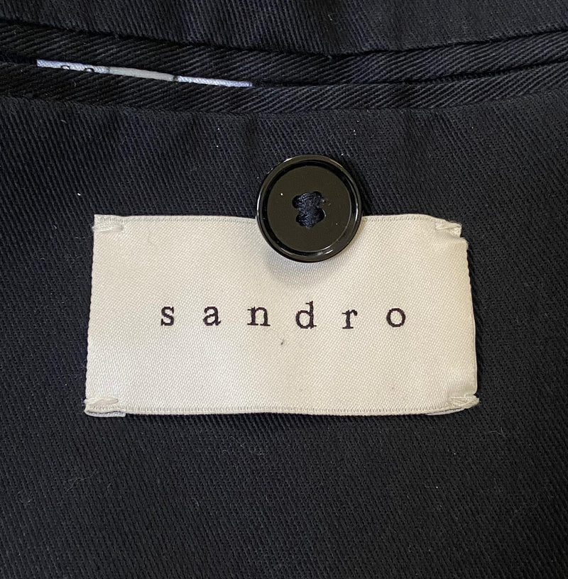 Sandro Cotton Trench Coat. Size XXL