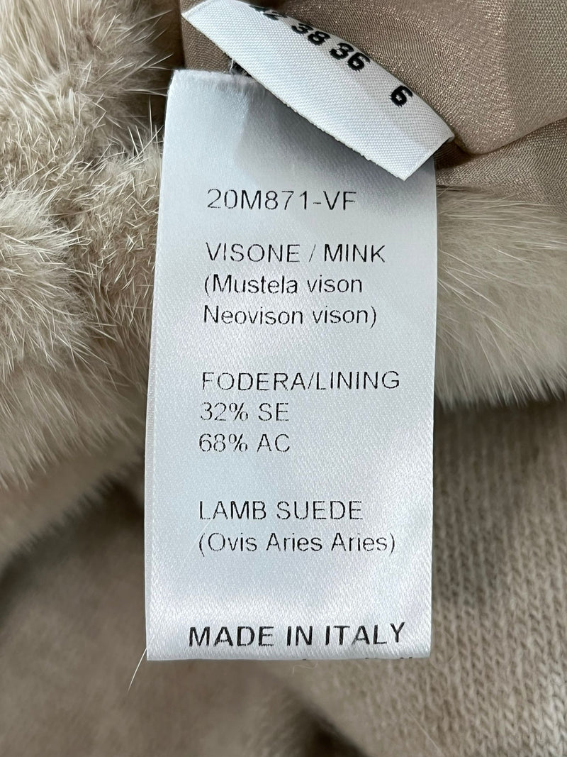 Divine Cashmere Mink Fur Hooded Gilet. Size 38FR