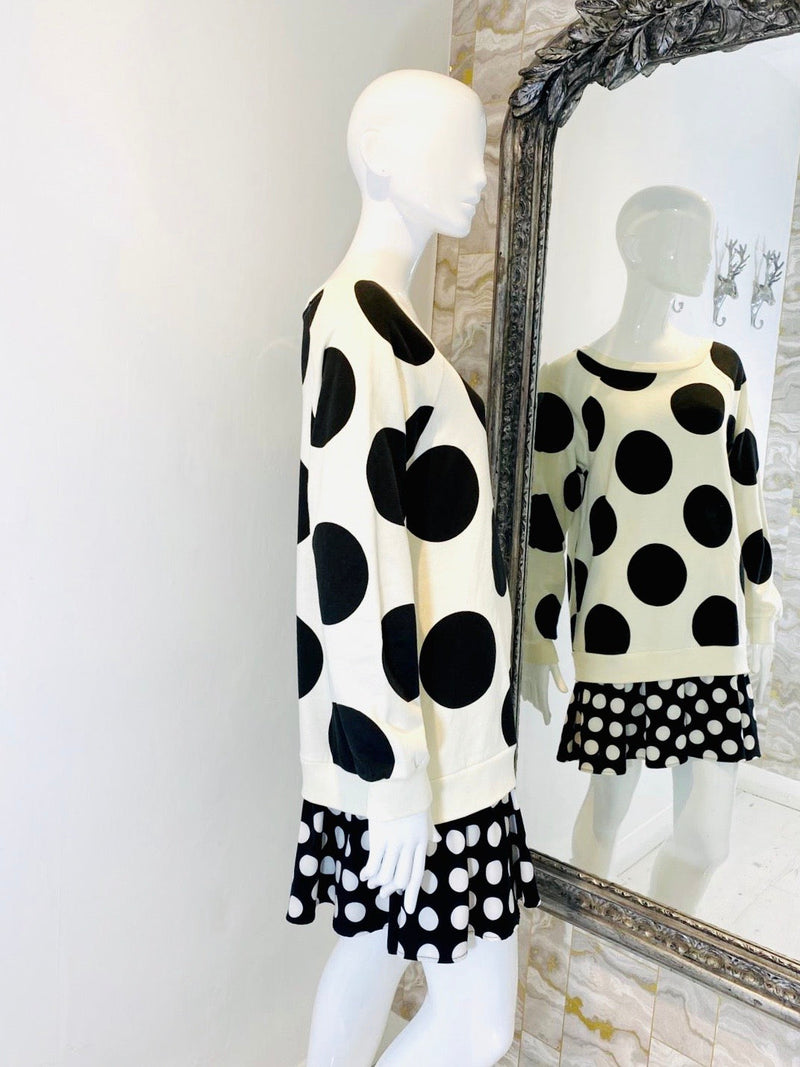 Moschino Boutique Cotton Polka Dot Dress. Size 38IT