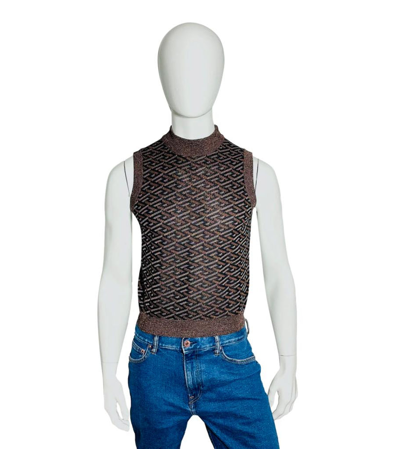 Versace Jacquard Knitted Vest Top. Size S