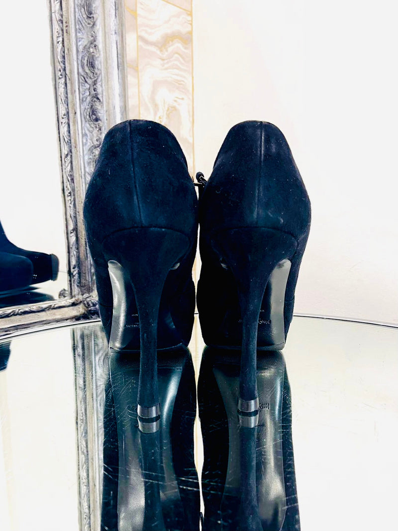 YSL Suede Anklet Boots. Size 40