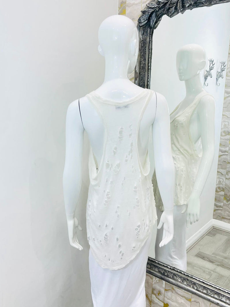 Iro Linen Distressed Vest Top. Size 1