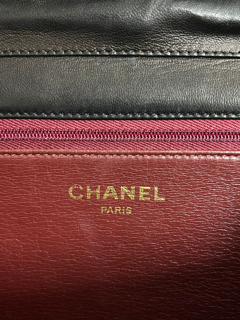 Chanel Vintage Leather Timeless Single Flap Leather Bag