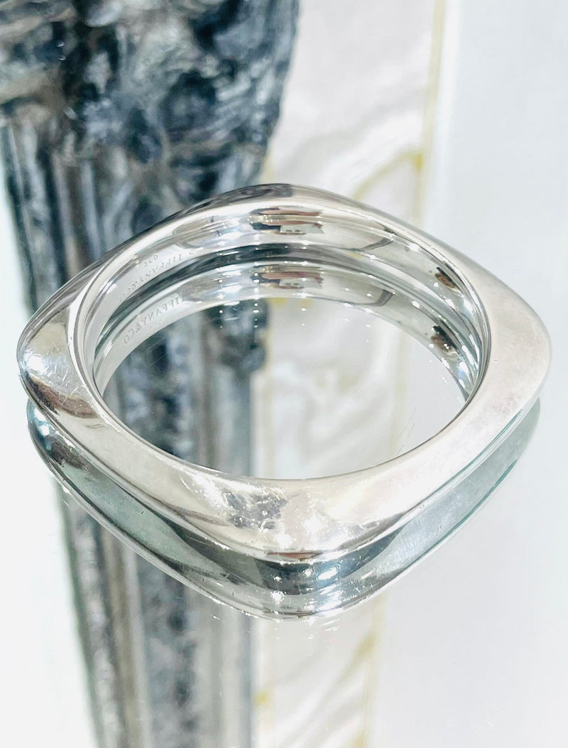 Tiffany & Co Silver Square Cushion Bangle
