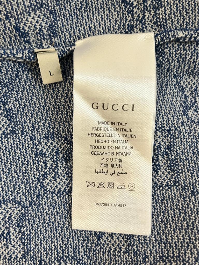 Gucci 'GG' Logo Wool & Cotton Dress. Size L