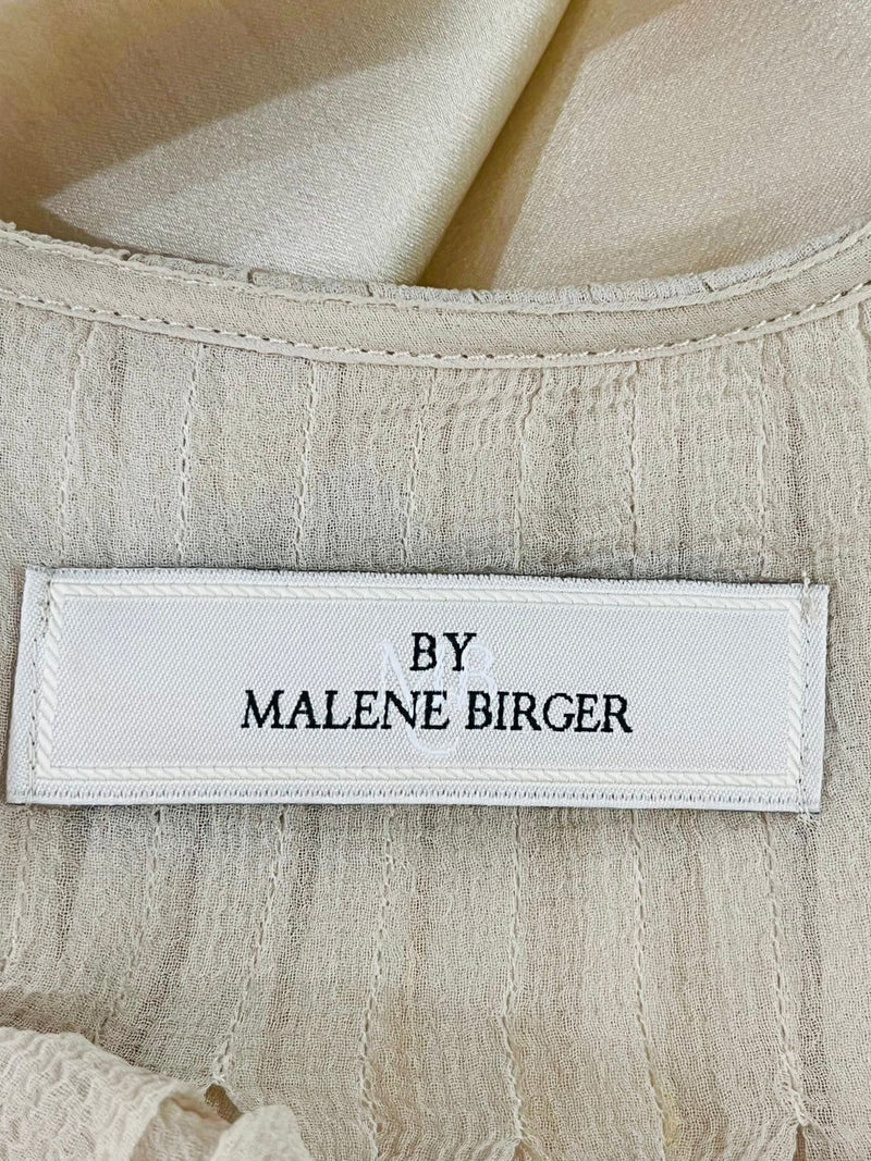 Malene Birger  Silk Ruffle Studded Top. Size 40FR