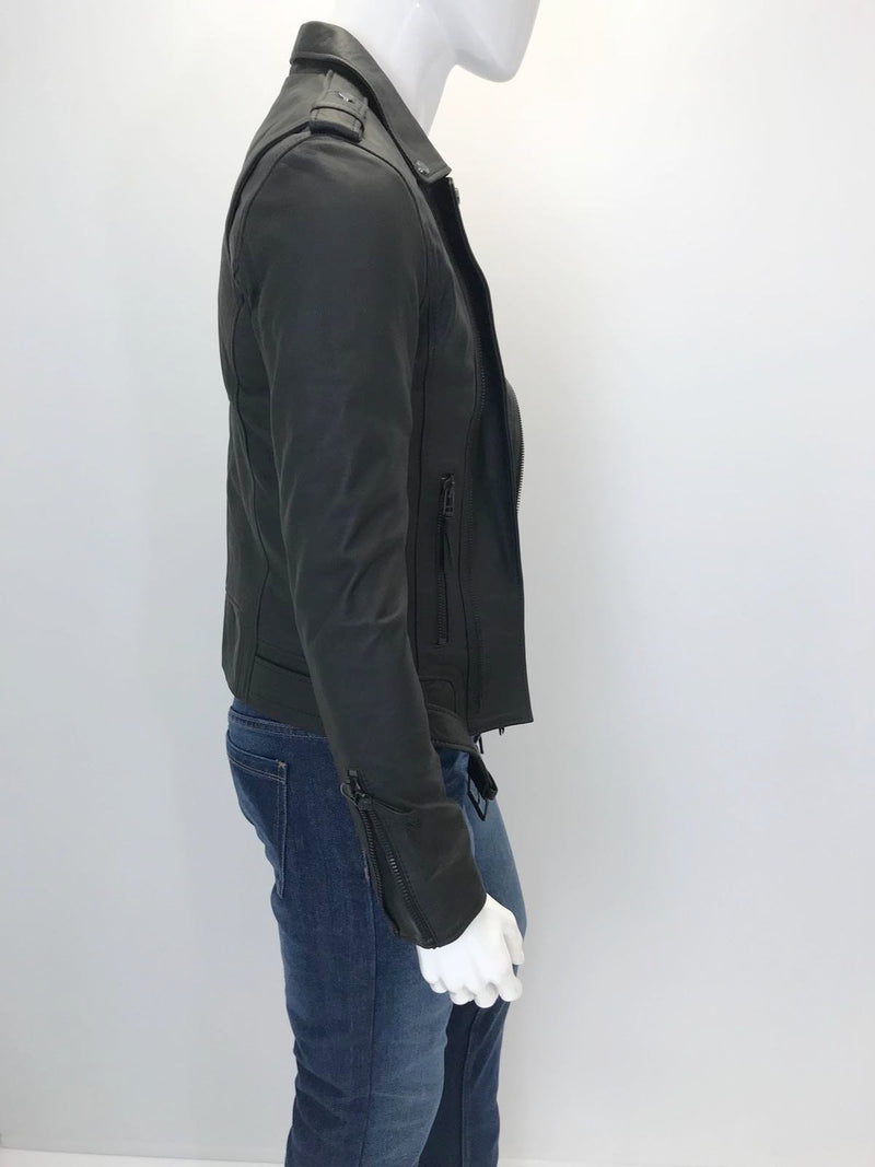 Designer Dress Agency London - Bodaskins Leather Biker Jacket. Size XS - Shush At The Wellington