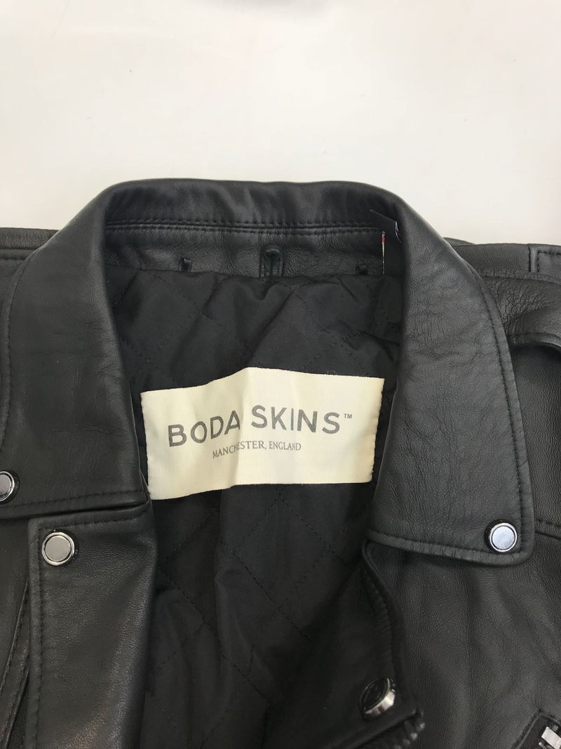 Designer Dress Agency London - Bodaskins Leather Biker Jacket. Size XS - Shush At The Wellington