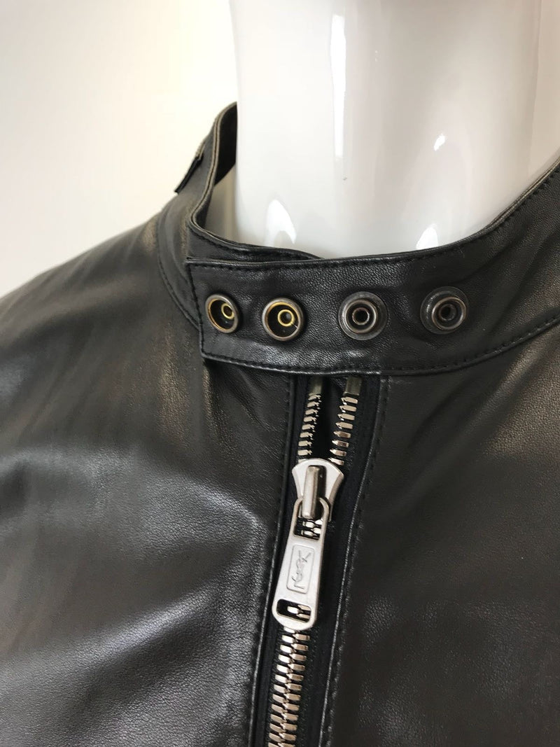 Designer Dress Agency London - Yves Saint Laurent Leather Jacket. Size 56FR - Shush London