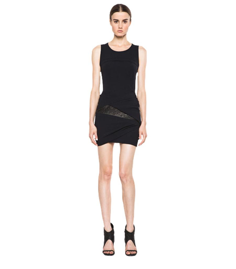 Iro Leather Trim Mini Dress. Size 40IT
