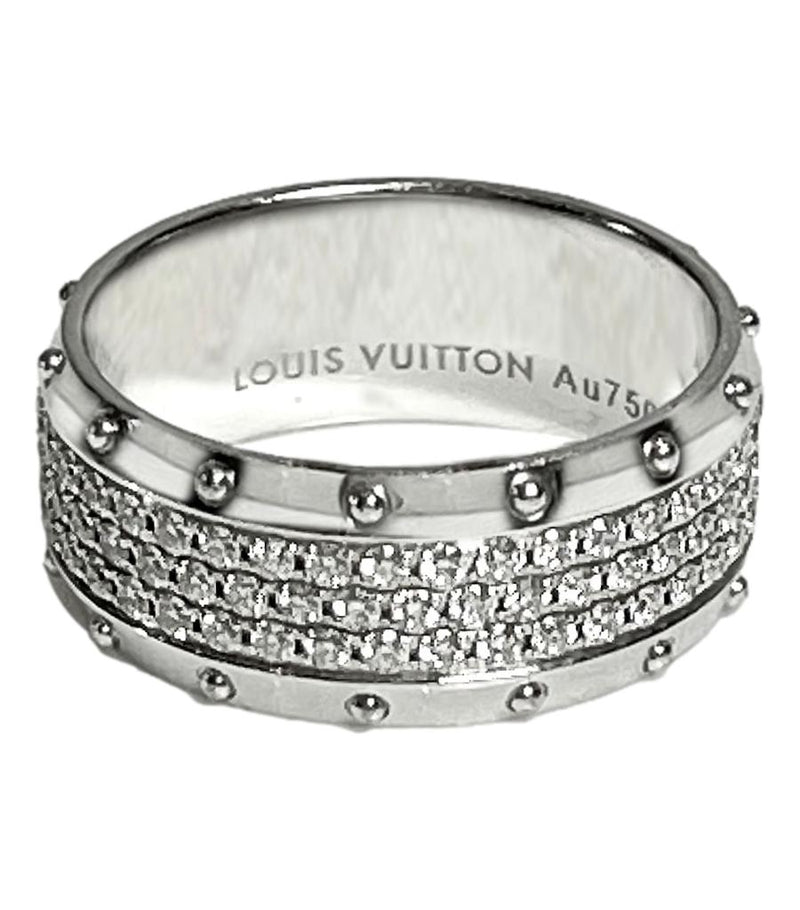 Louis Vuitton Empreinte 18ct Gold & Pave Diamond Ring