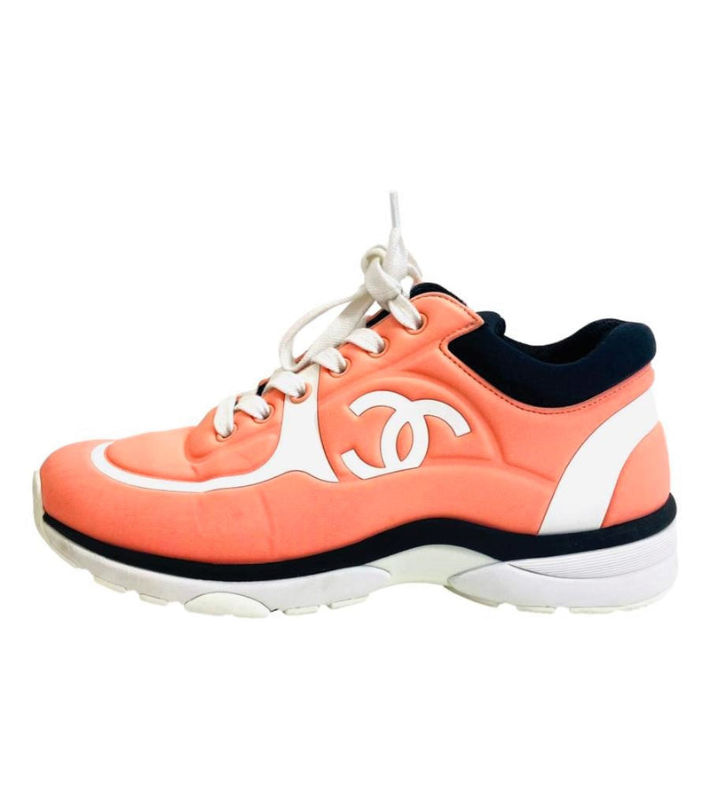Chanel on sale orange trainers